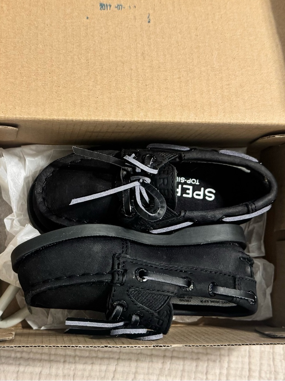 Sperry Black Baby/Toddler Boat Shoes